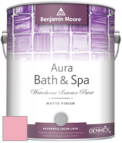 Benjamin Moore Aura 532 Bath & Spa Waterborne Interior Paint Matte Finish краска цвет 2002-50 Tickled Pink