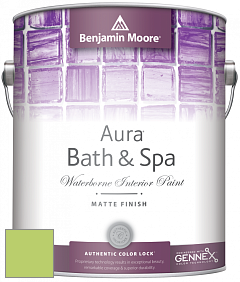 Benjamin Moore Aura 532 Bath & Spa Waterborne Interior Paint Matte Finish краска цвет 418 Willow Springs Green