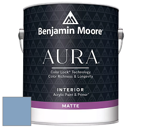 Benjamin Moore Aura 522 Interior Paint - Matte краска цвет 823 Steel Blue