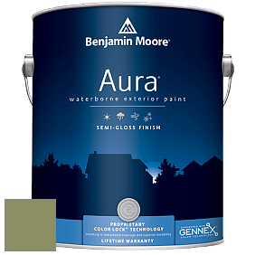Benjamin Moore Aura 632 Waterborne Exterior Semi-Gloss Finish краска цвет 433 Forest Hills Green