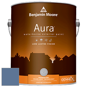 Benjamin Moore Aura 634 Waterborne Exterior Low Lustre Finish краска цвет 825 Blue Nova