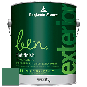 Benjamin Moore Ben 541 Waterborne Exterior Flat Finish краска цвет 2040-30 Very Green