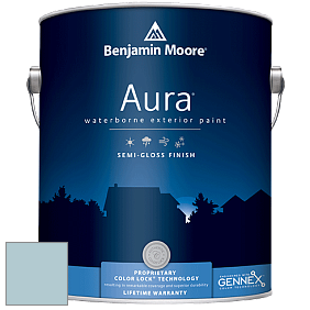 Benjamin Moore Aura 632 Waterborne Exterior Semi-Gloss Finish краска цвет 1668 Blue Stream