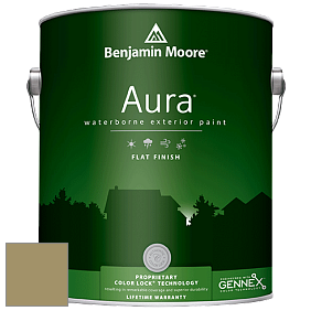 Benjamin Moore Aura 629 Waterborne Exterior Flat Finish краска цвет 524 Hiking Path