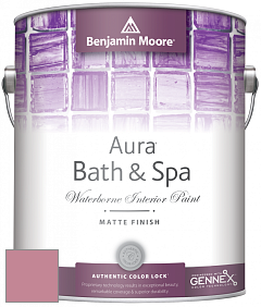 Benjamin Moore Aura 532 Bath & Spa Waterborne Interior Paint Matte Finish краска цвет 1272 Princess