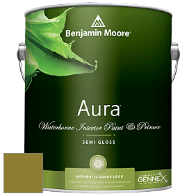 Benjamin Moore Aura 528 Waterborne Interior Semi-gloss Finish краска цвет NCS S 3560-G70Y 