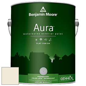 Benjamin Moore Aura 629 Waterborne Exterior Flat Finish краска цвет 912 Linen White