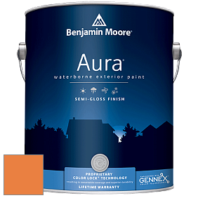 Benjamin Moore Aura 632 Waterborne Exterior Semi-Gloss Finish краска цвет 2015-30 Calypso Orange