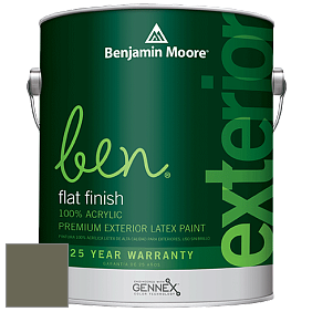 Benjamin Moore Ben 541 Waterborne Exterior Flat Finish краска цвет 476 Jade Romanesque