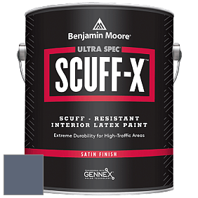 Benjamin Moore 486 Ultra Spec SCUFF-X Interior Satin Finish краска цвет 1435 Blue Gaspe