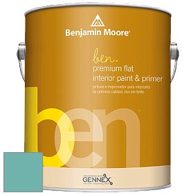 Benjamin Moore Ben W625 Premium Interior Latex Flat краска цвет 670 Gulf Stream