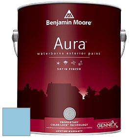 Benjamin Moore Aura 631 Waterborne Exterior Satin Finish краска цвет 795 Faded Denim