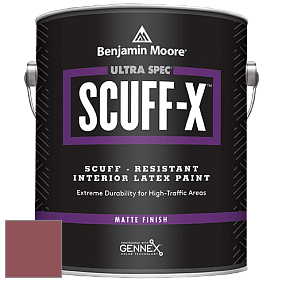 Benjamin Moore 484 Ultra Spec SCUFF-X Interior Matte Finish краска цвет 2005-30 Bricktone Red