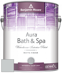Benjamin Moore Aura 532 Bath & Spa Waterborne Interior Paint Matte Finish краска цвет 1597 Pebble Beach