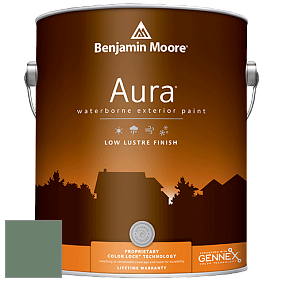 Benjamin Moore Aura 634 Waterborne Exterior Low Lustre Finish краска цвет 636 Willow Grove