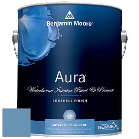Benjamin Moore Aura 524 Waterborne Interior Eggshell Finish краска цвет 810 Blue Dragon