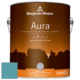 Benjamin Moore Aura 634 Waterborne Exterior Low Lustre Finish краска цвет 748 Blue Toile