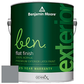 Benjamin Moore Ben 541 Waterborne Exterior Flat Finish краска цвет 1601 Hearthstone