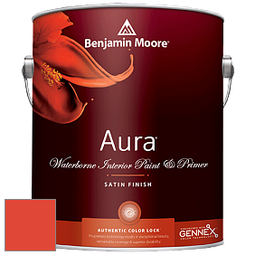 Benjamin Moore Aura 526 Waterborne Interior Satin Finish покрытие цвет NCS S 0585-Y80R 