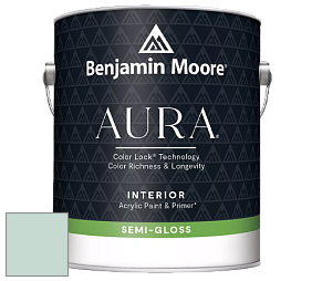 Benjamin Moore Aura 528 Waterborne Interior Semi-gloss Finish краска цвет 681 Green Wave
