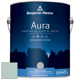 Benjamin Moore Aura 632 Waterborne Exterior Semi-Gloss Finish краска цвет 709 Heavenly Blue