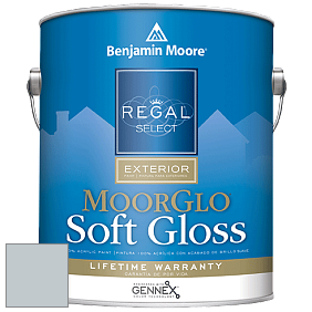 Benjamin Moore W096 Regal Select Exterior Paint-Moor GloSoft Gloss Finish краска цвет 1626 Gentle Gray