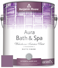 Benjamin Moore Aura 532 Bath & Spa Waterborne Interior Paint Matte Finish краска цвет 1371 Plum Perfect