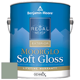 Benjamin Moore W096 Regal Select Exterior Paint-Moor GloSoft Gloss Finish краска цвет 698 Grenadier Pond