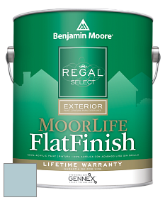 Benjamin Moore W105 Regal Select Exterior Paint-MoorLife Flat Finish краска цвет 1668 Blue Stream