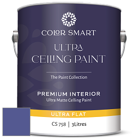 COLOR SMART CS 758 ULTRA CEILING PAINT ультраматовая краска цвет 2068-30 Scandinavian Blue