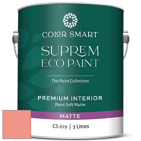 COLOR SMART CS 619 SUPREM ECO PAINT матовая краска цвет 004 Pink Polka Dot