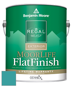 Benjamin Moore W105 Regal Select Exterior Paint-MoorLife Flat Finish краска цвет 741 San Jose Blue