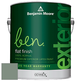 Benjamin Moore Ben 541 Waterborne Exterior Flat Finish краска цвет 699 Garden Oasis