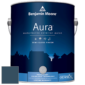 Benjamin Moore Aura 632 Waterborne Exterior Semi-Gloss Finish краска цвет 2059-10 Marine Blue