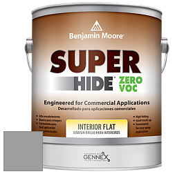 Benjamin Moore 355 Super Hide Zero Voc Interior Flat краска цвет 1461 Sterling Silver