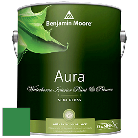Benjamin Moore Aura 528 Waterborne Interior Semi-gloss Finish краска цвет 2037-20 Jade Green