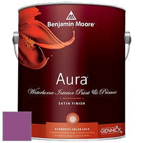 Benjamin Moore Aura 526 Waterborne Interior Satin Finish покрытие цвет 2074-30 Twilight Magenta