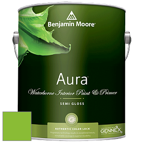 Benjamin Moore Aura 528 Waterborne Interior Semi-gloss Finish краска цвет NCS S 0580-G30Y 