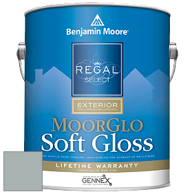 Benjamin Moore W096 Regal Select Exterior Paint-Moor GloSoft Gloss Finish краска цвет 1586 Silver Mink