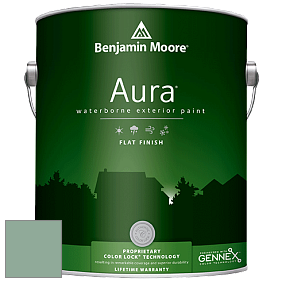 Benjamin Moore Aura 629 Waterborne Exterior Flat Finish краска цвет 634 Forest Valley Green