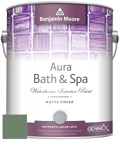 Benjamin Moore Aura 532 Bath & Spa Waterborne Interior Paint Matte Finish краска цвет 629 Weeping Willow