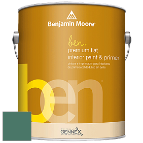 Benjamin Moore Ben W625 Premium Interior Latex Flat краска цвет 643 Steamed Spinach