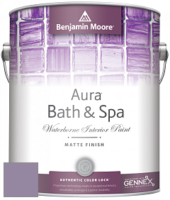 Benjamin Moore Aura 532 Bath & Spa Waterborne Interior Paint Matte Finish краска цвет 1384 Carolina Plum