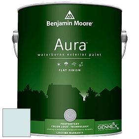 Benjamin Moore Aura 629 Waterborne Exterior Flat Finish краска цвет 2051-70 Crystal Blue