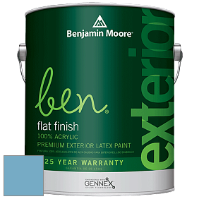 Benjamin Moore Ben 541 Waterborne Exterior Flat Finish краска цвет 802 San Francisco Bay