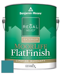 Benjamin Moore W105 Regal Select Exterior Paint-MoorLife Flat Finish краска цвет 755 Salzburg Blue