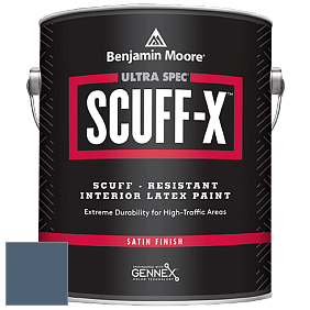 Benjamin Moore 486 Ultra Spec SCUFF-X Interior Satin Finish краска цвет 840 Kensington Blue