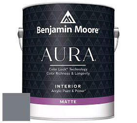 Benjamin Moore Aura 522 Interior Paint - Matte краска цвет 2120-40 Smoke Gray