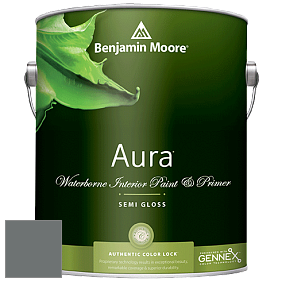 Benjamin Moore Aura 528 Waterborne Interior Semi-gloss Finish краска цвет 1595 Rocky Coast