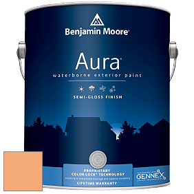 Benjamin Moore Aura 632 Waterborne Exterior Semi-Gloss Finish краска цвет 2015-40 Peach Sorbet